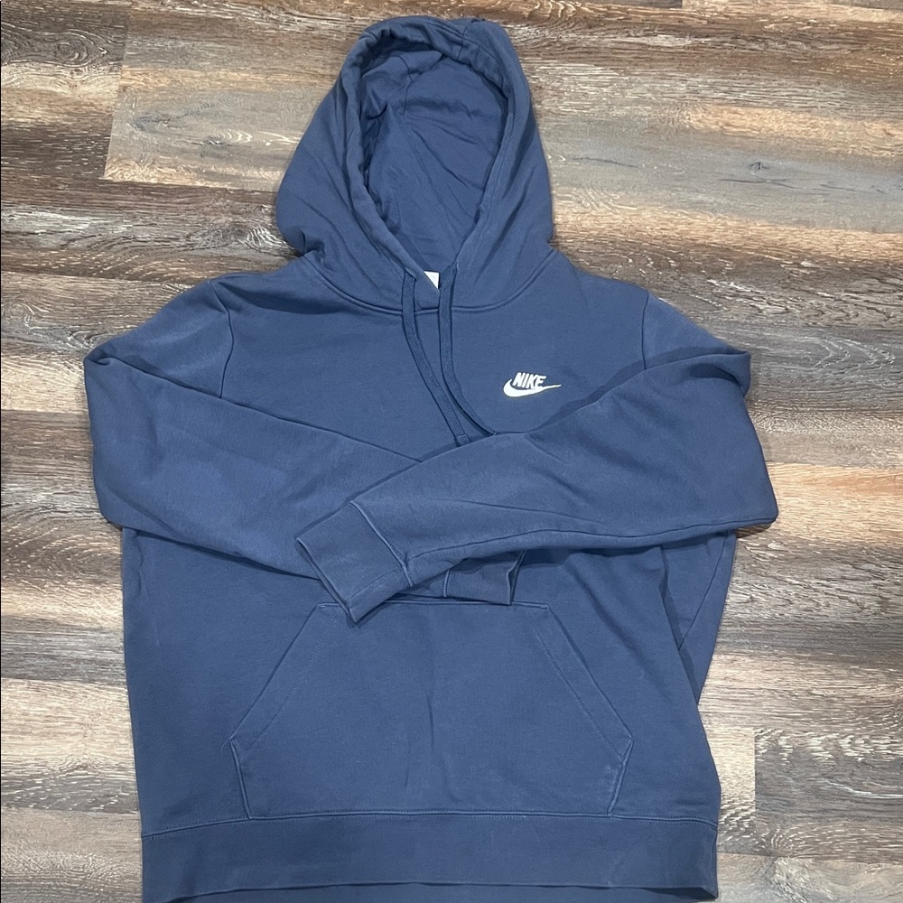 Nike Navy Blue Hoodie with Logo